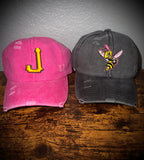 Womens Ponytail Criss Cross Distressed hat