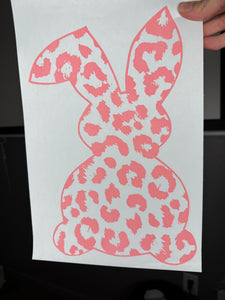 Pink leopard print bunny