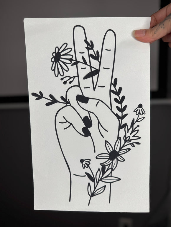 Peace sign flower