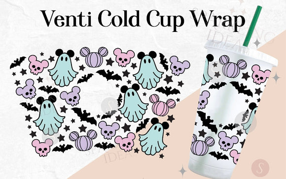 Walt pastel spooky starbies cold cup tumbler