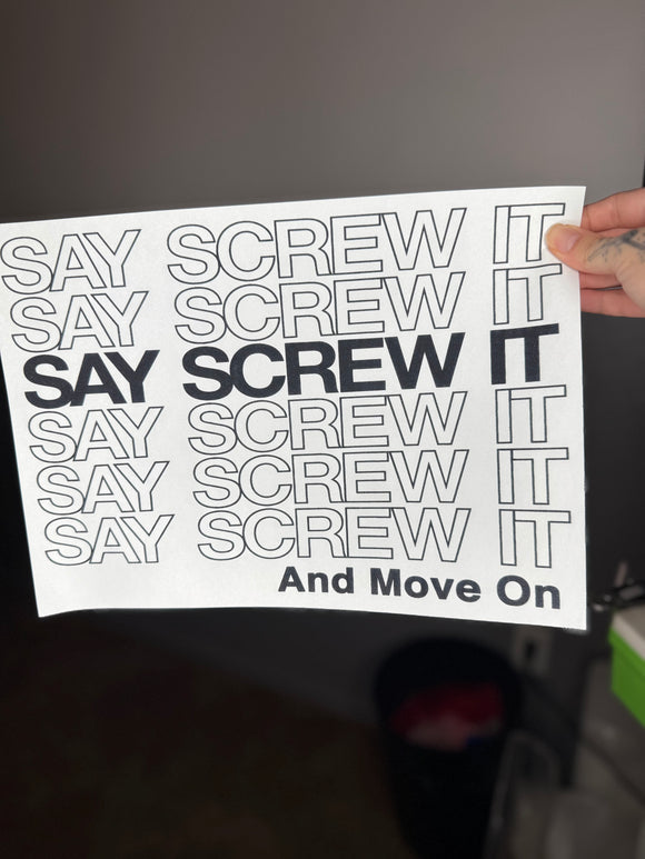 Screw it and move on