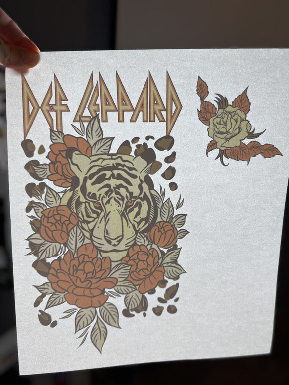 Def leppard tiger and roses (pocket and back design included)