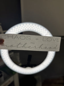 Chaos + love = motherhood