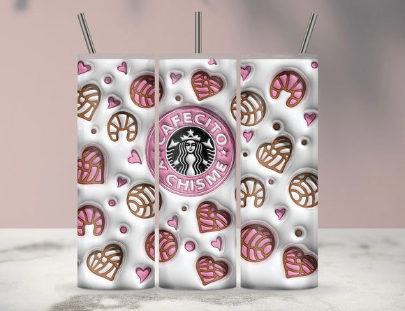 Starbies cafecito chisme 3D tumbler