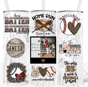 Baseball mom personalized tumbler