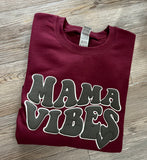 Mama vibes puffy vinyl sweatshirt