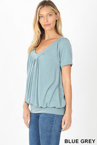 Blue grey vneck