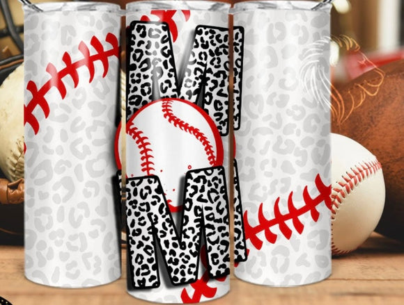 Baseball mom tumbler