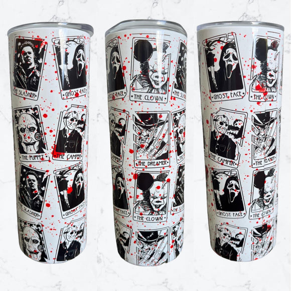 Killer tarot card tumbler