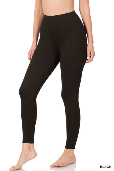 BRUSHED MICROFIBER FULL LENGTH LEGGINGS