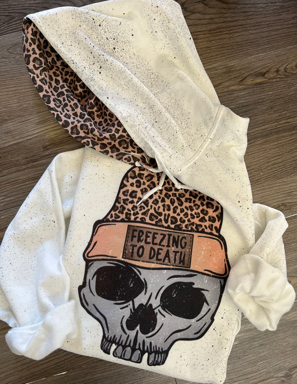 Freezing to death leopard hoodie