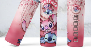 Angel & Blue alien valentines tumbler