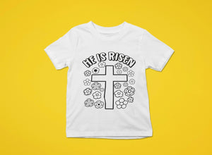 He is Risen coloring shirt