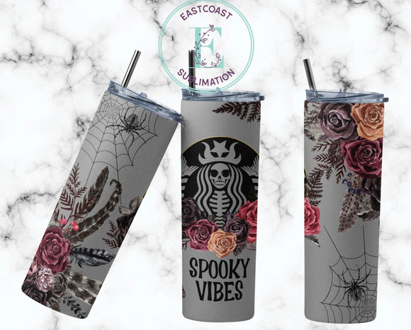 Spooky vibes starbies tumbler