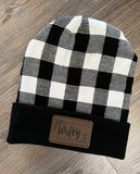 Plaid beanie