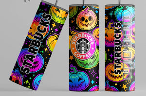 Starbies neon pumpkin tumbler