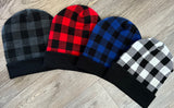 Plaid beanie