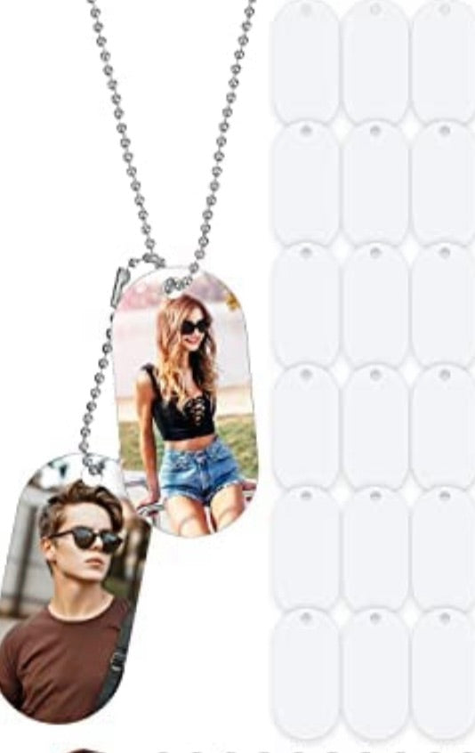 Double sided dog tag necklace