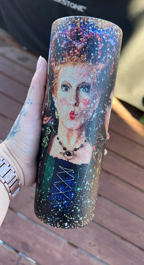 Glitter hocus sisters tumbler