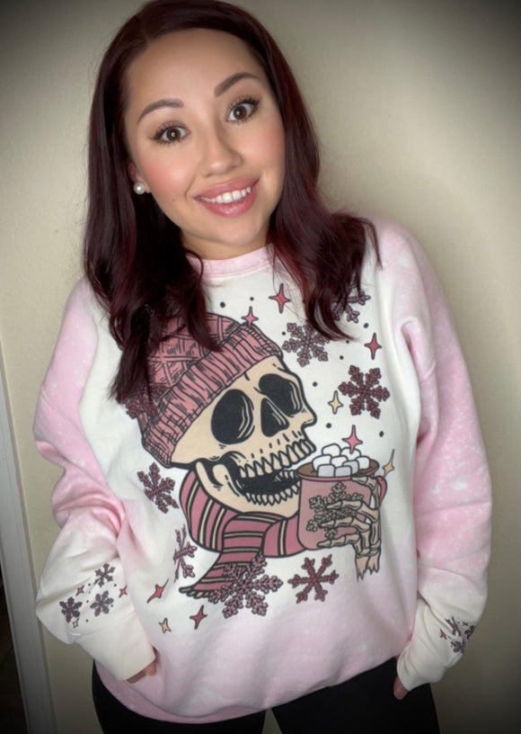 Pink freezing Skellie sweatshirt