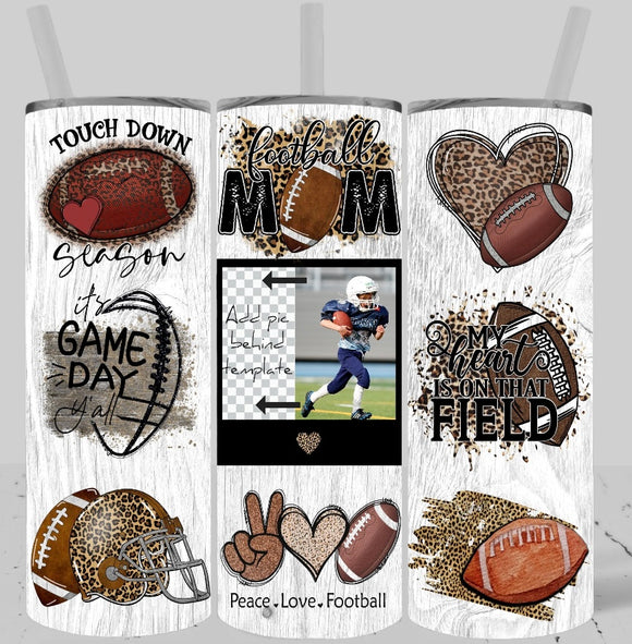 Football mom tumbler