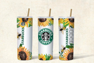 Sunflower starbies tumbler