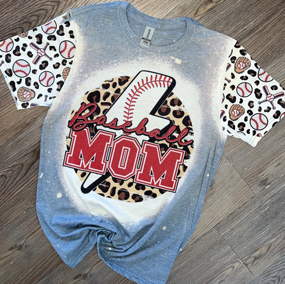 Baseball mom bleached sleeve