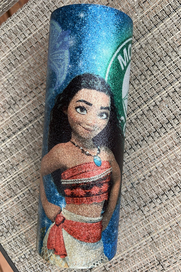 Princess M glitter tumbler